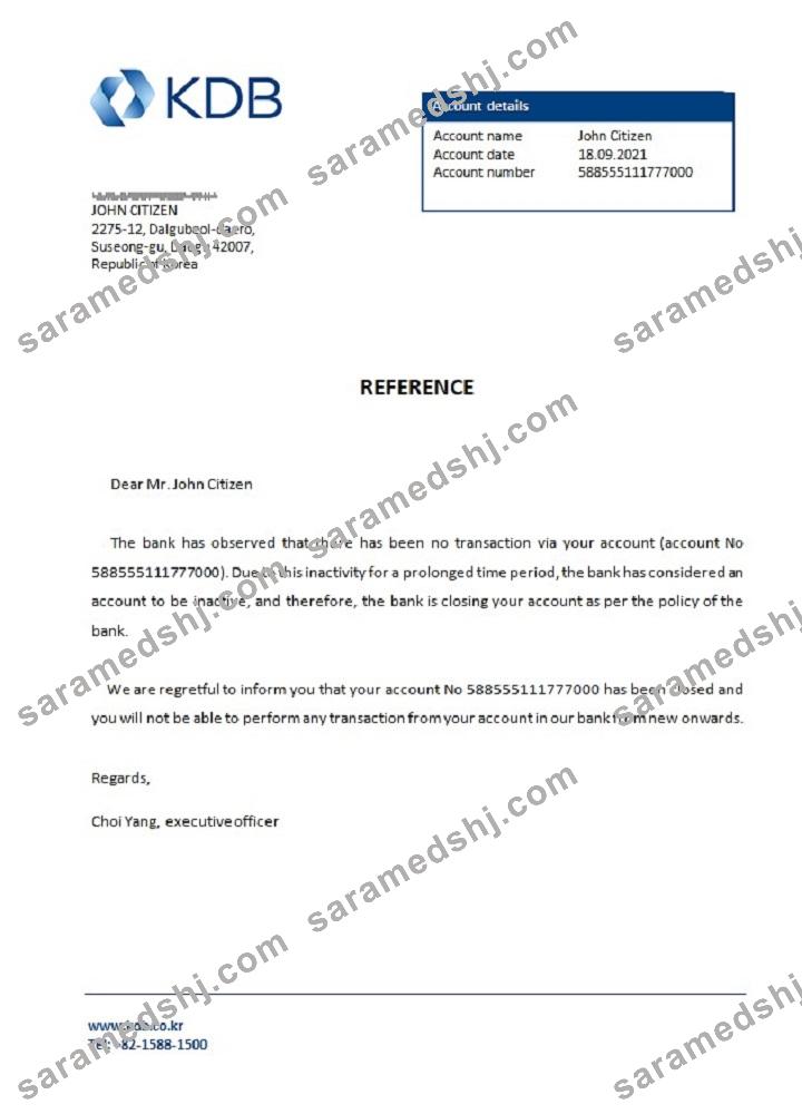 Korea_KDB bank_closure reference